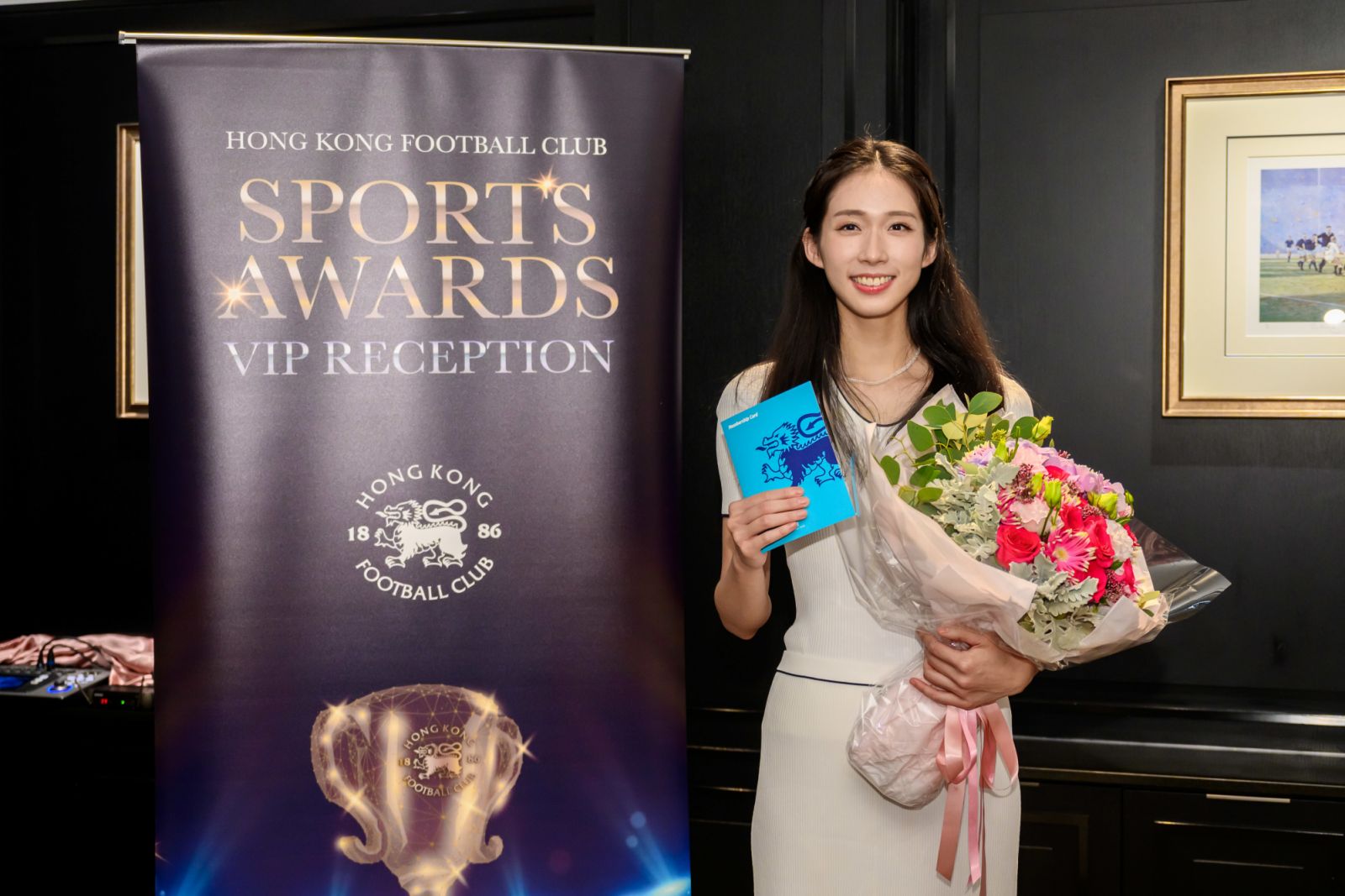 Honorary Membership Presentations to Vivian Kong during VIP reception of HKFC Sports Awards Gala Dinner  at Hong Kong Football Club, Causeway Bay, Hong Kong, on 7  September 2024, Hong Kong SAR, China.  Photo by : Ike Li / Ike Images