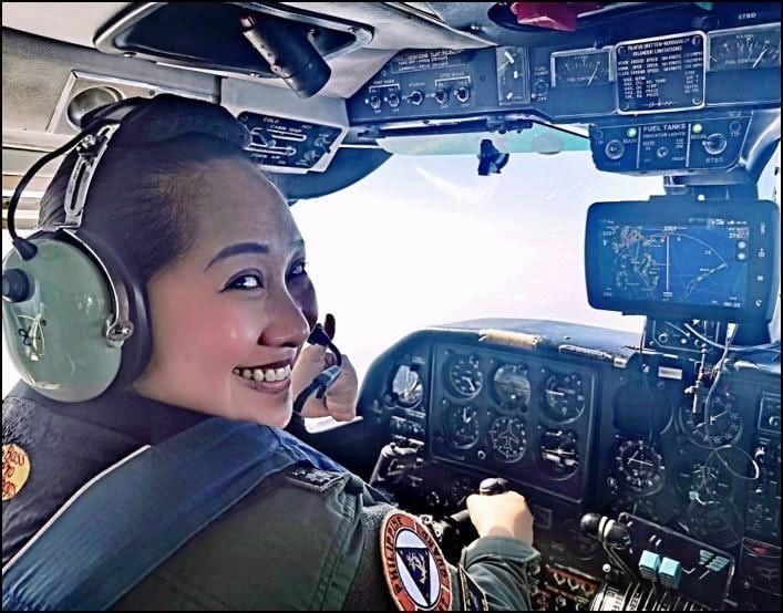 Philippine Coast Guard Captain Christine Bergaño-Diciano, the Philippine Coast Guard's first female pilot