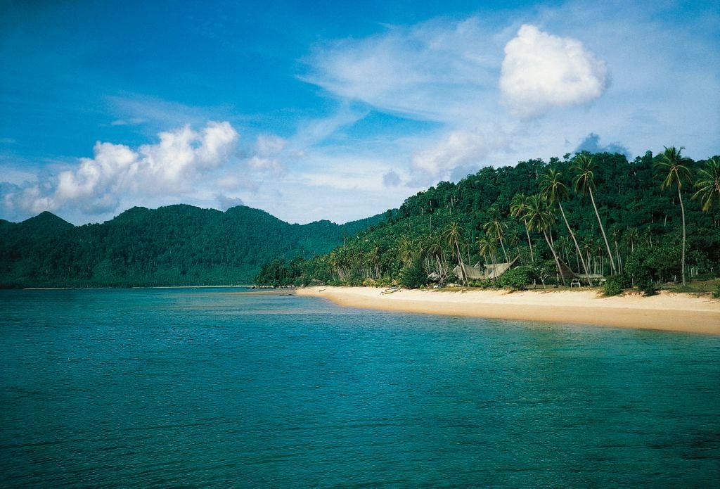 Beach on Pulau Tioman island, Pahang, Malaysia.