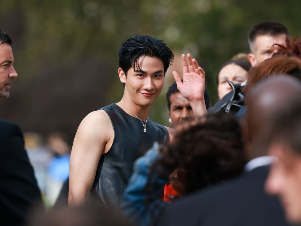 PARIS, FRANCE - SEPTEMBER 29: Tawan Vihokratana attends the Loewe Womenswear Spring/Summer 2024 show as part of Paris Fashion Week  on September 29, 2023 in Paris, France. (Photo by Arnold Jerocki/Getty Images)